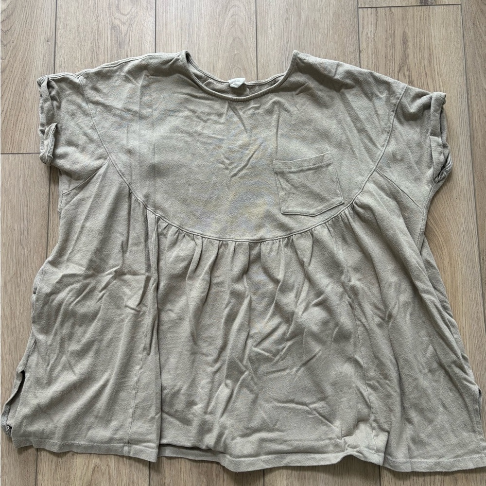 By Together Beige Short Sleeve Top